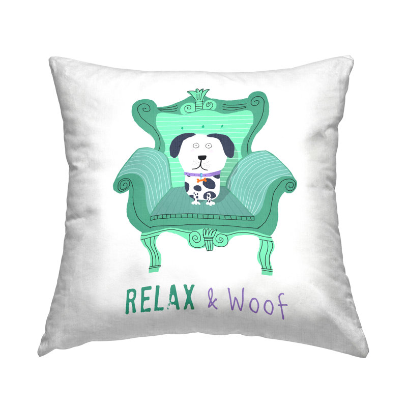 Coussin décoratif Relax & Woof Cat, par Carla Daly