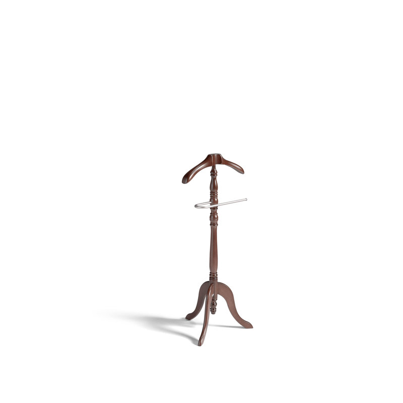 Grillo Solid Wood Freestanding Valet Stand, White