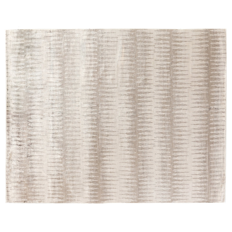 Bamboo Silk Abstract Area Rug, Rectangle 6' x 9'