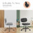PU-Leather Task Chair, Compact Home Office Armless Chair, Ergonomic Padded Swivel Drafting Chair-427823204