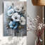 Élégante impression sur toile texturée à motif floral bleu et blanc - Urban Studio-212546811