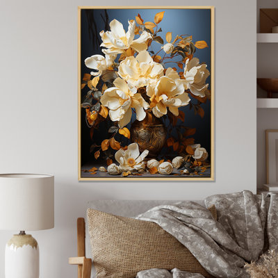Majestic jaune doré Magnolias III - impression