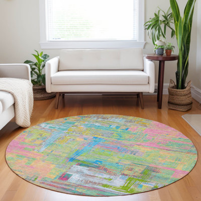 Tapis lavable intérieur / extérieur rose Lavara 