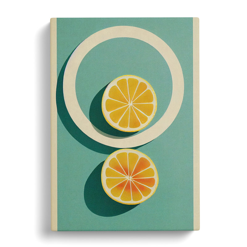 Lemon Fruit Deco - Wrapped Canvas, 76cm H x 50cm W x 3cm D