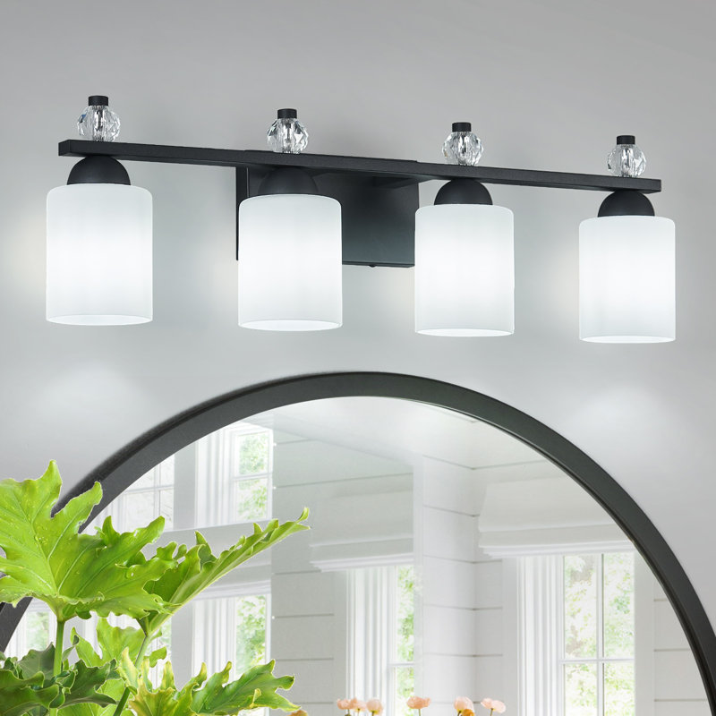 Mid Century  Vanity Light E26 Socket Glass Bathroom Vanity Light Fixtures Modern Vanity Lights for Bathroom Mirror Hallway