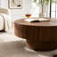 Table basse ronde en noyer