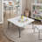 Square Folding Table, Height Adjustable Foldable Table With Easy-Carry Handle, Center Table