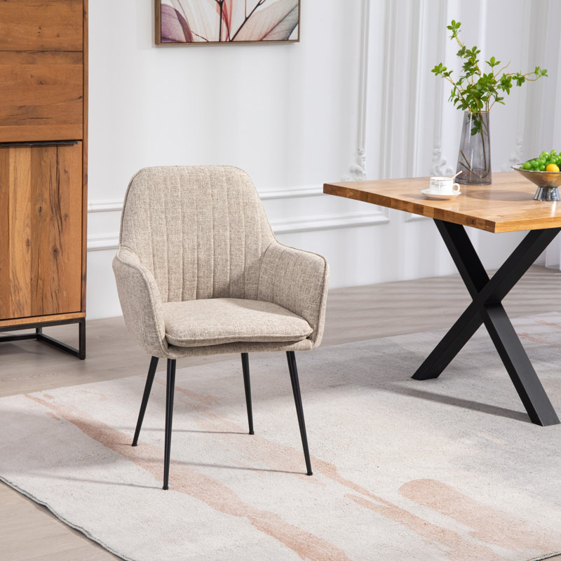 Anglers 48cm H Fabric Upholstered Upholstered Back Armchair, Brown
