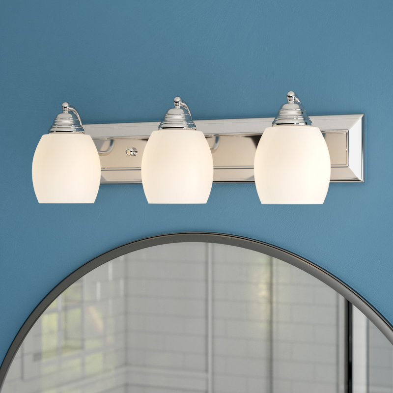 Éclairage pour meuble-lavabo à intensité variable à 3 lumières Allston, Chrome