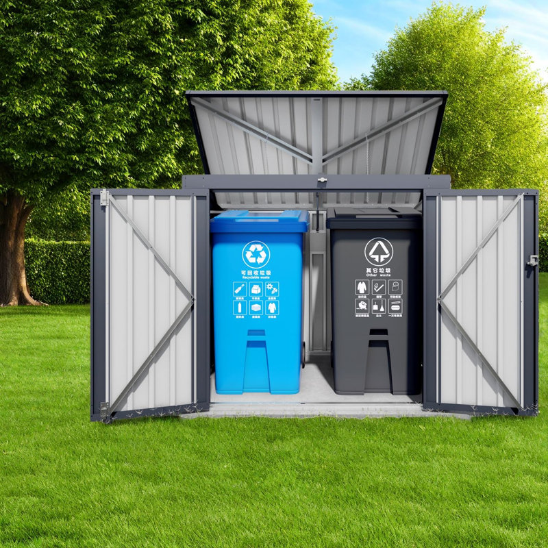 Remises spacieuses, conception moderne compacte en métal pour jardin