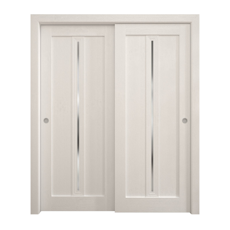 Portes coulissantes pour garde-robe coulissantes | Ego 5014 | Ensemble de quincaillerie Rails | Portes de garde-robe de chambre en bois massif