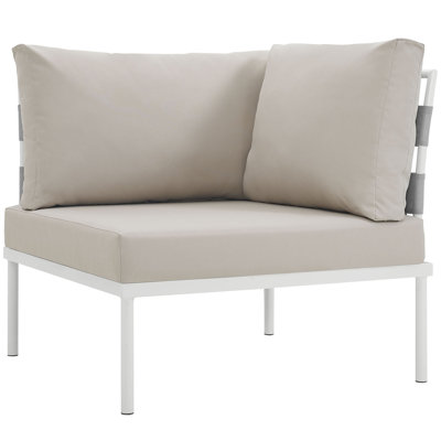Harmony Outdoor Patio Aluminum Corner Sofa by Modway