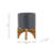PLANTER W/ WOOD STAND, MATTE GRAY-802958728