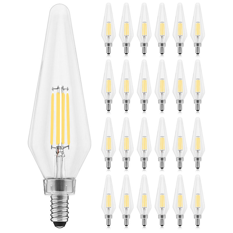 4.5 Watt, C11 LED, Dimmable Light Bulb, E12 Candelabra Base, 4000