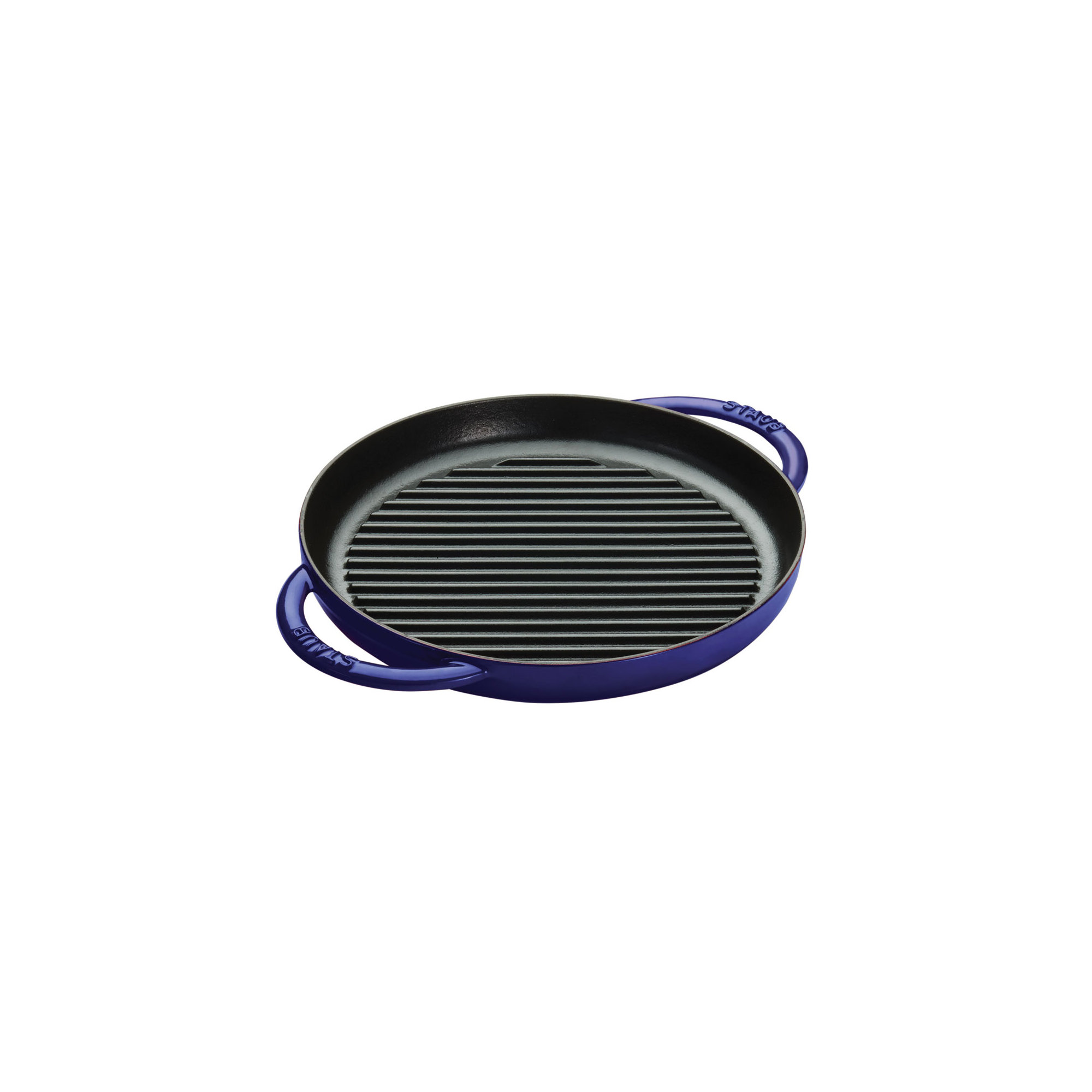 Grill Pans 26 cm Cast Iron Round Pure Grill, Dark Blue