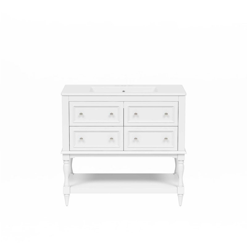 Ensemble de meuble-lavabo 36 po avec lavabo, Blanc