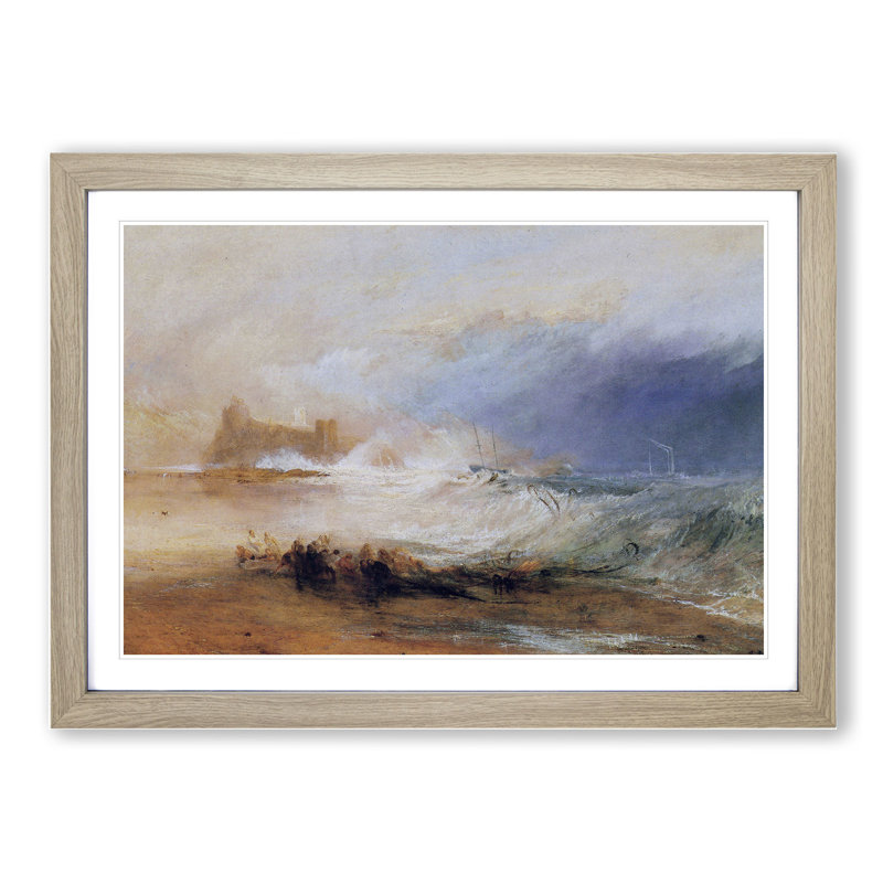Northumberland with a Steamboat by Joseph Mallord William Turner - Picture Frame Painting, Oak Framed