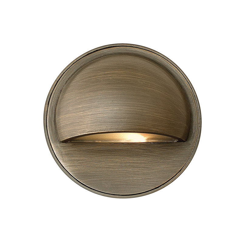 Hardy Island 12v Round Eyebrow Deck Sconce Light - LED Lamp Included