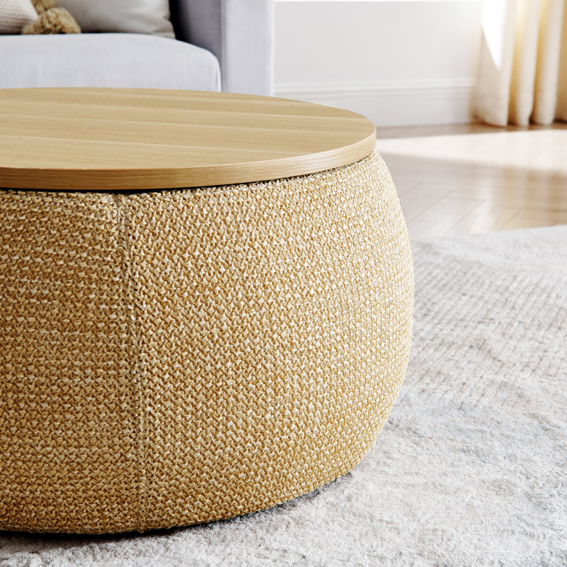 Round Storage Ottoman