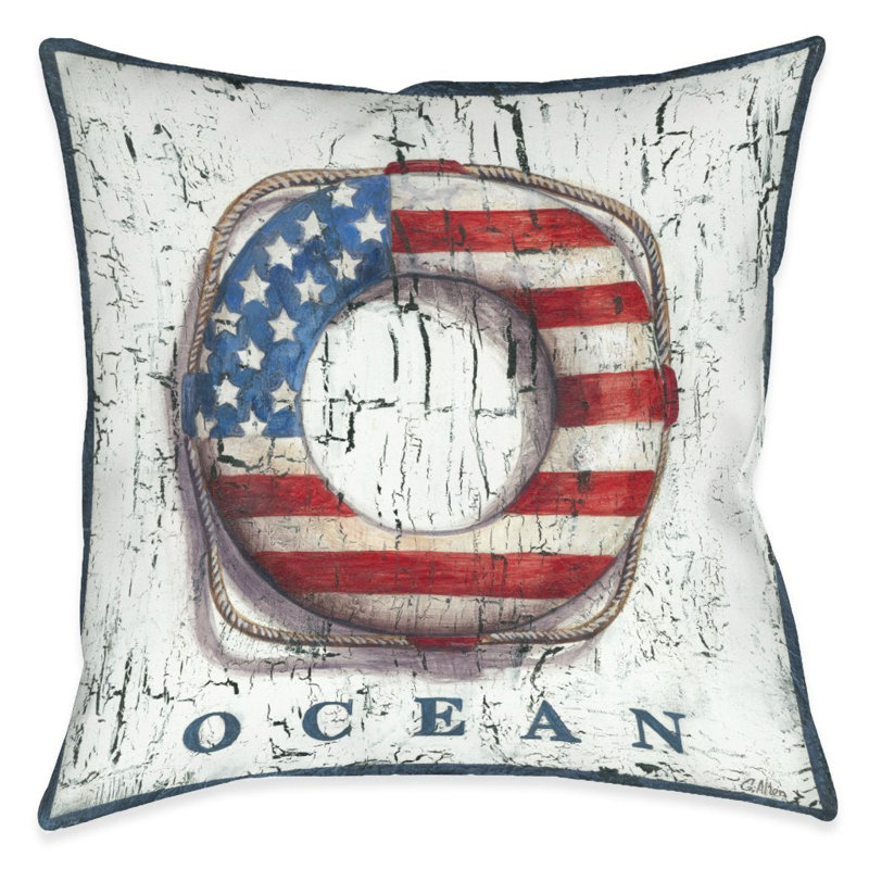 Coussin Patriotic Coastal Anchor