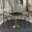Heatherton Round Bar Height Dining Table with Sintered Stone Top and Stainless Steel Pedestal Base Kitchen Table Seats 2-4 Person-853012961-862229644