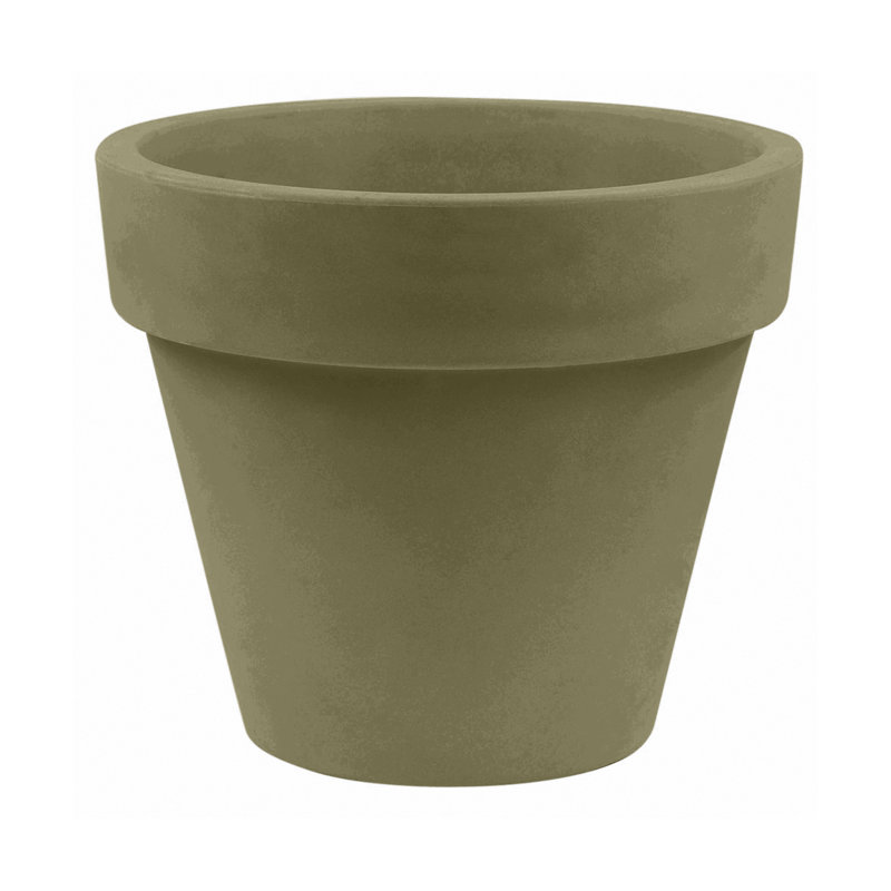 Pot à fleurs en résine Maceta, Bronze, H 15,25 po x l 17,75 po x P 17,75 po