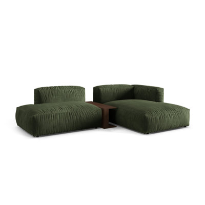 Bedar 2 Seater Velvet Corner Sofa 
