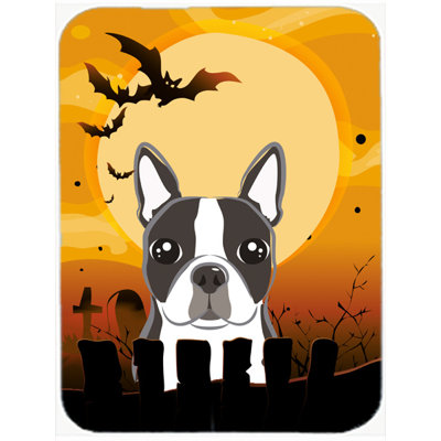 Eila Boston Terrier Glass Cutting Board