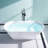 66'' W,66 GALLONS Freestanding Acrylic Soaking  Bathtub With Drain And Overflow Holes