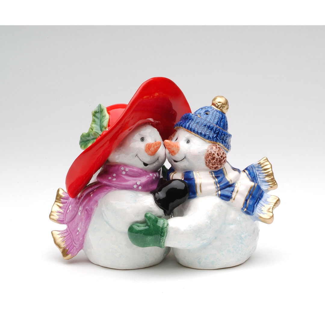 Cosmos Gifts Romantic Snowman Couple Salt and Pepper Set Cosmos Gifts