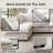 Balendin Beige U-shaped modular sofa, 2 Movable Ottomans, Linen Sectionals-2096238122