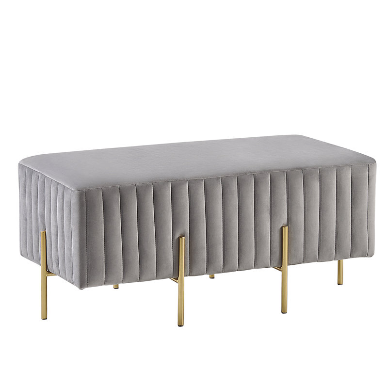 Frandsen Upholstered Bench, Grey