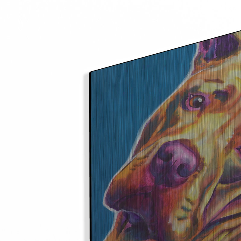 «Pit Bull - Dozer» par Dawg Painter, H 12 po x l 12 po