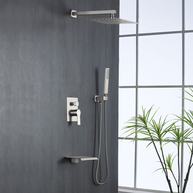 All-In-One Kit with Rough in-Valve, Brushed Nickel