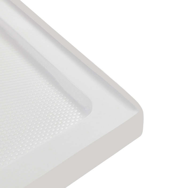 60'' Glossy White Rectangular Acrylic Shower Base with ABS Drain
