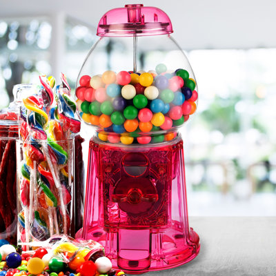 Great Northern Popcorn 11" Transparent Pink Mini Gumball Machine