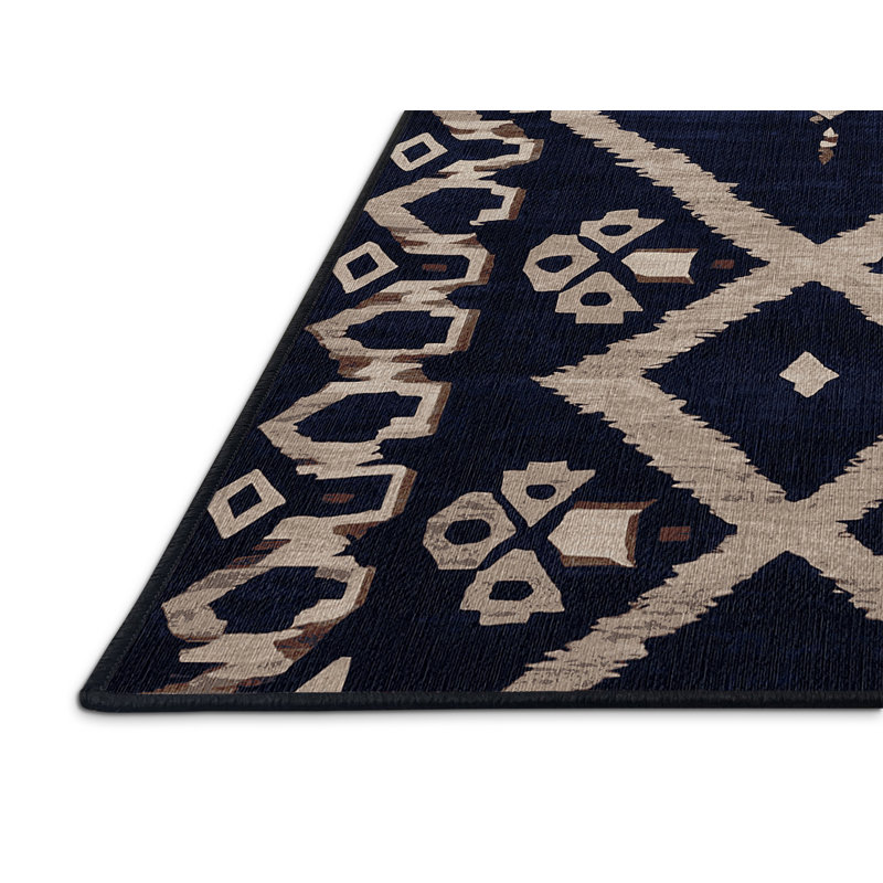 Machine Washable Gray Area Rug, Rectangle 5' x 8'