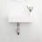14.33X7.19 Inch Ceramic Wall Mount Sink - White, Stain , Rectangular, Faucet Hole Presented White Rectangular Mount, Inch, Available