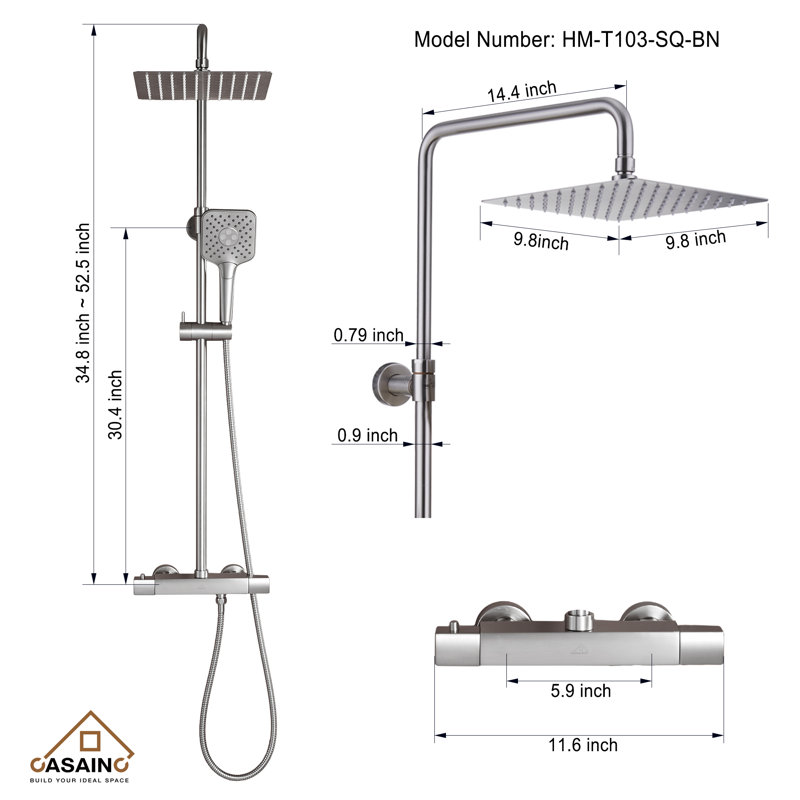 All-In-One Kit with Rough in-Valve, Brushed Nickel