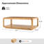 Table basse moderne en bois massif avec base ouverte Arved-764189392