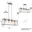Luminaire suspendu 4 lumières pour îlot de cuisine