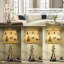Ensemble de 2 lampes de chevet rustiques Deer Antler