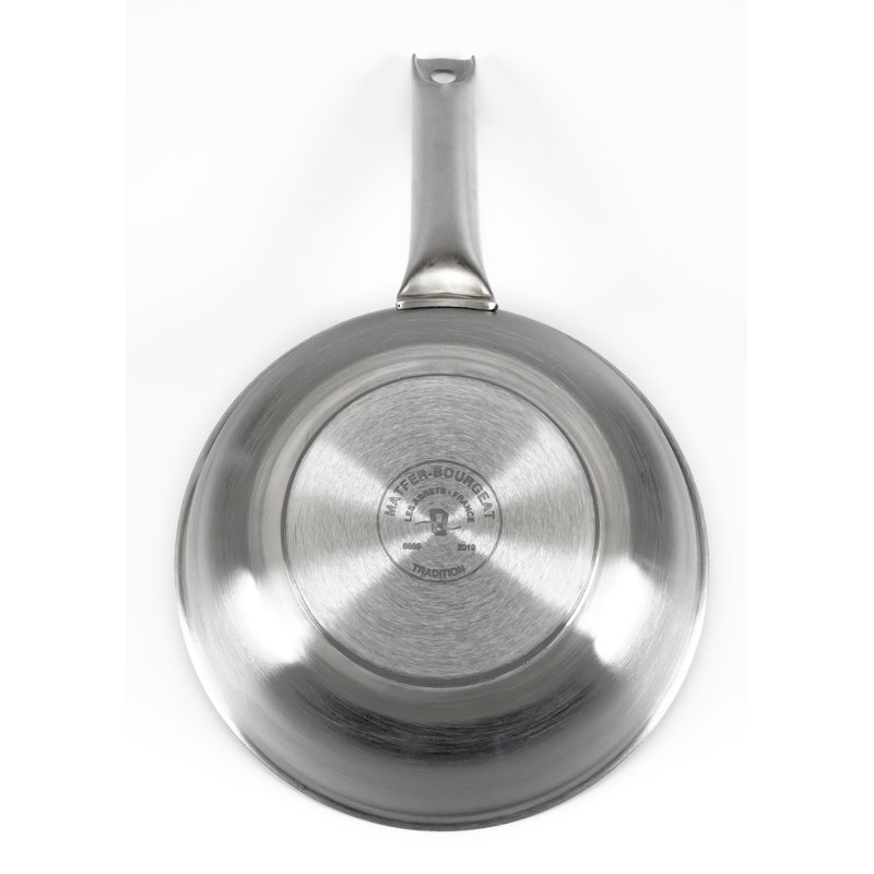 9.5" Stainless Steel and Aluminum Flared Saute Pan