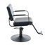 Fauteuil de coiffure pivotant à 360 degrés avec repose-pieds et coussin en PU pour salons de coiffure et barbiers