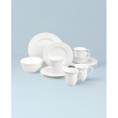 Lenox Opal Innocence Carved 16-Piece Dinnerware Set