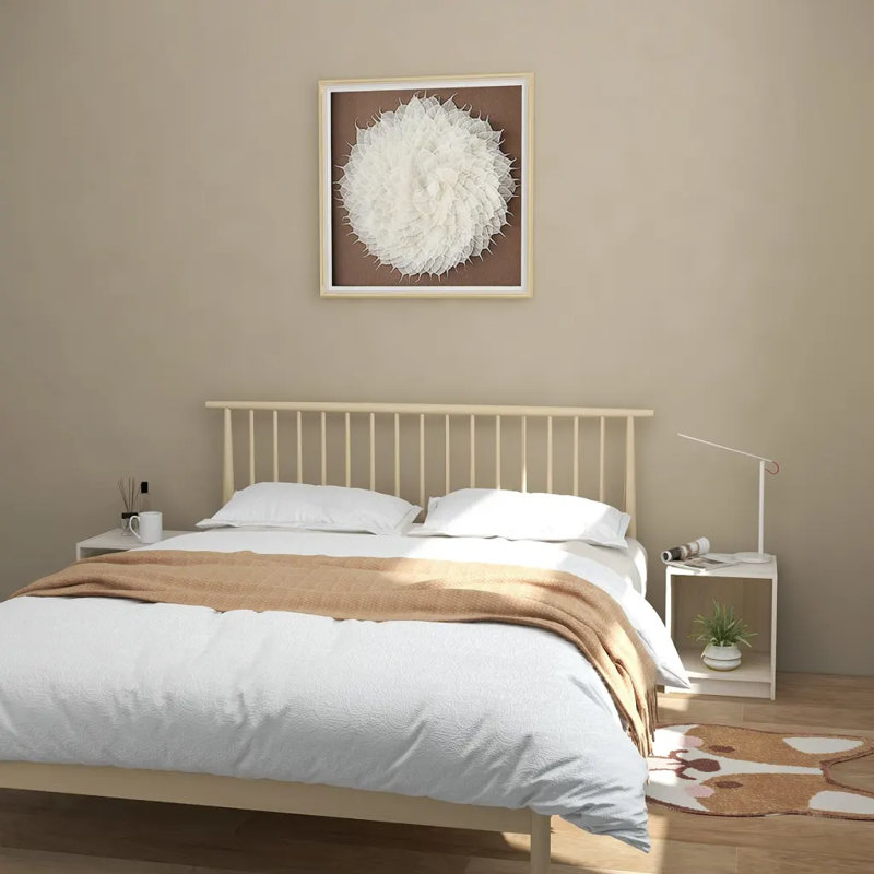 Gara 35.5cm W Solid Wood Bedside Table, White