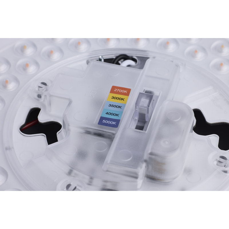 Glamour 13 Inch LED Flush Mount Emergency Battery CCT Selectable, Brushed Nickel