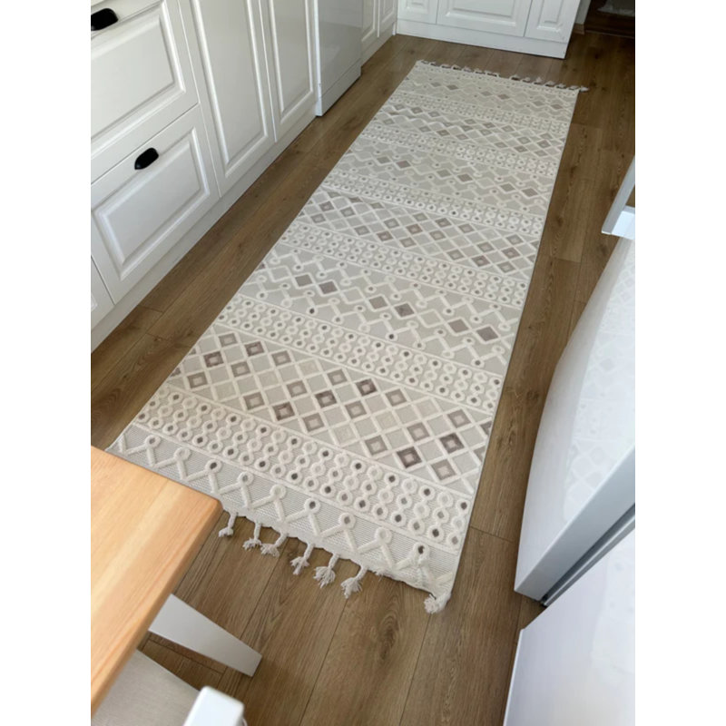 Tapis en polypropylène tissé à la machine Fabel, Carré 3 pi 8 po