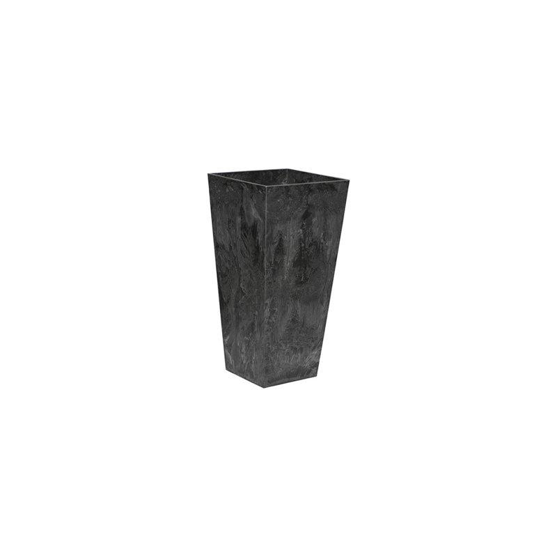 Sewickly Pot Planter, 13.5" H x 7.5" W x 7.5" D, Black