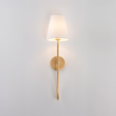 Elmhurst 7.5" 1-Light Linen Empire Wall Sconce